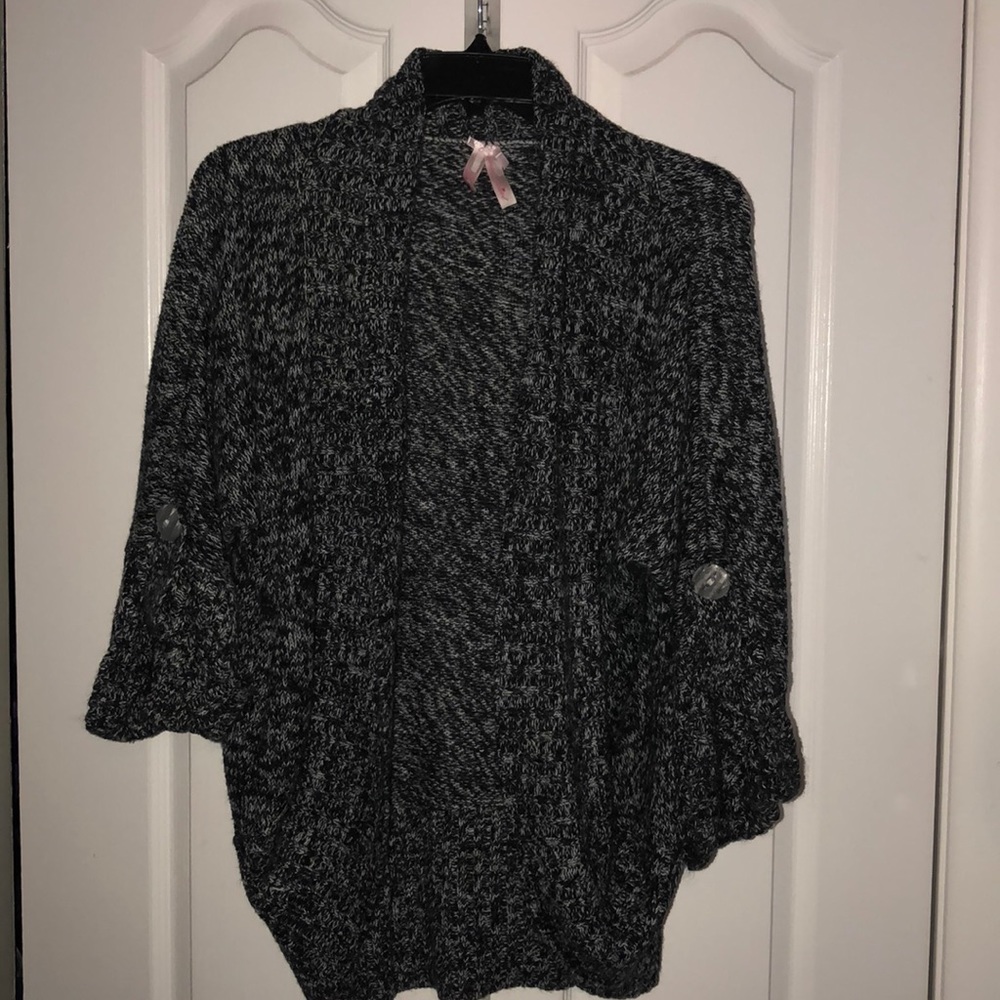 3/4 length open sweater